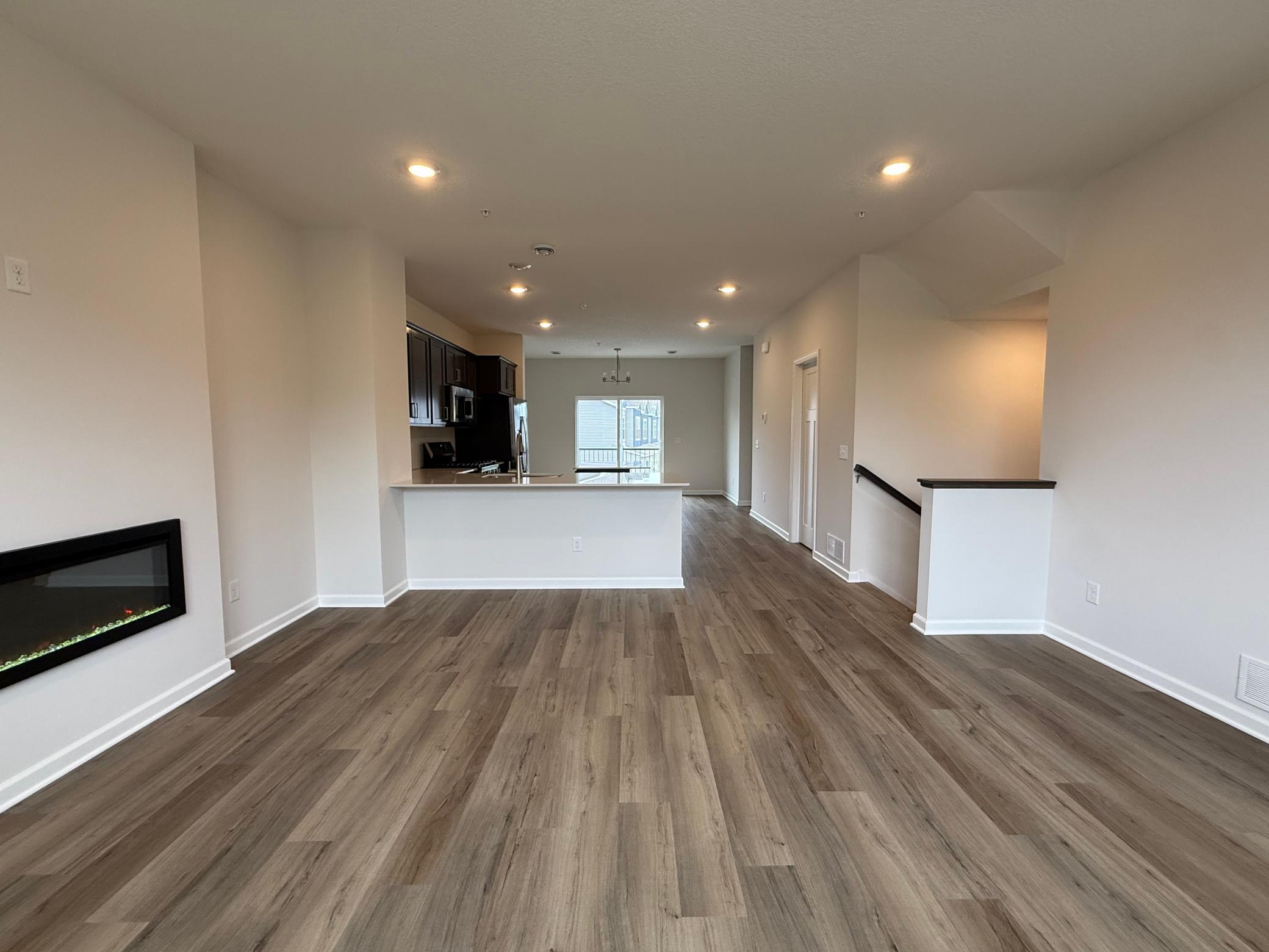 In this open floor plan, the dinette, kitchen, and living room flow flawlessly to keep everyone connected.