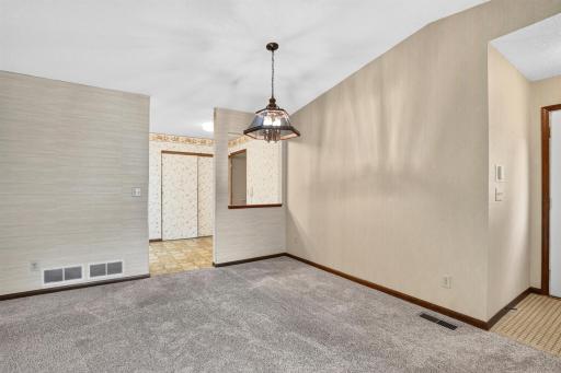 Spacious Dining adjacent to the kitchen and living room