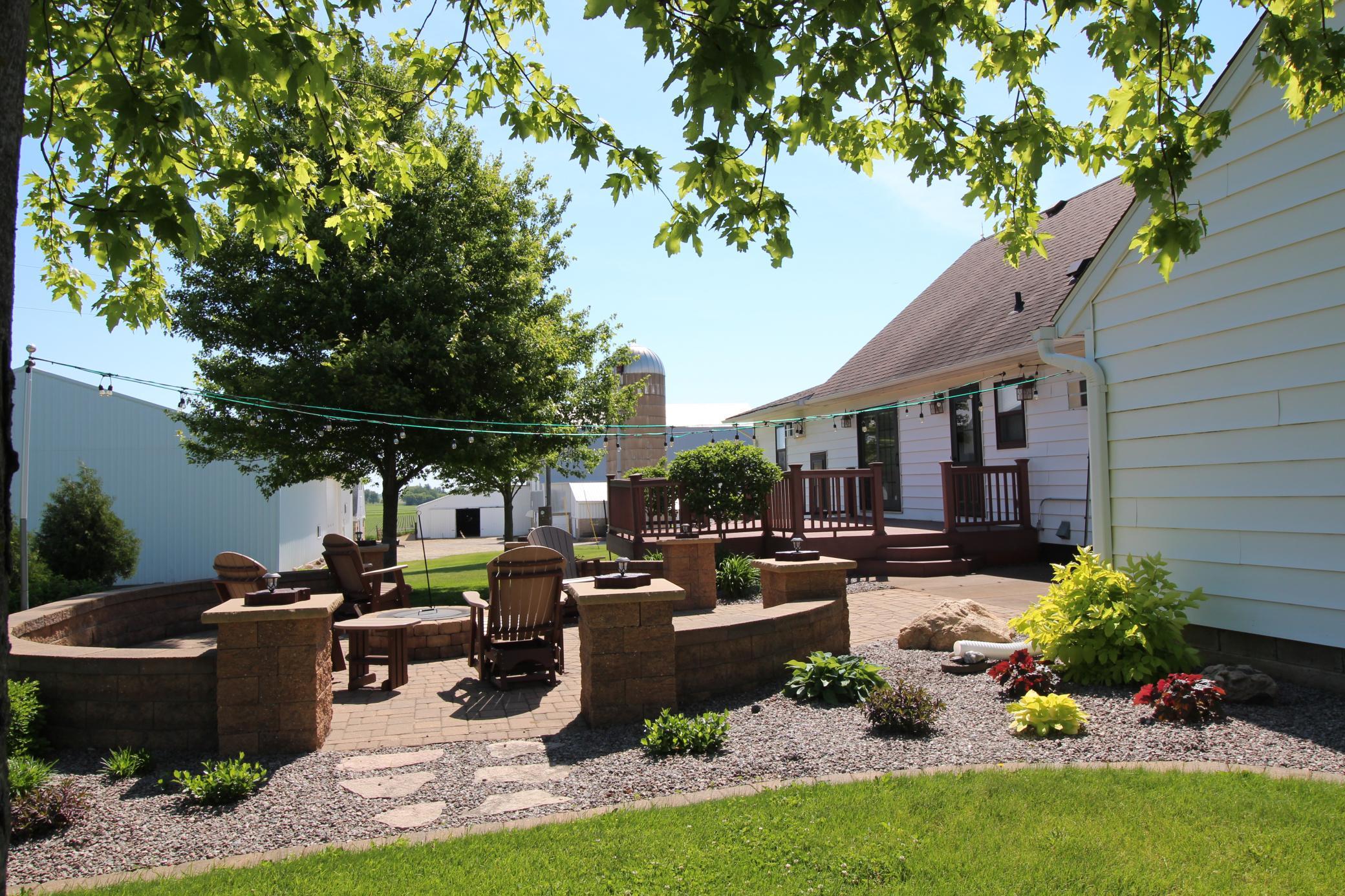 Back View of Patio & Fire Pit Area