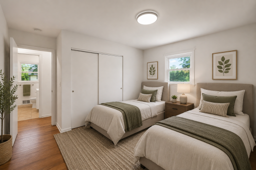 Nice closet space in each room! (Photo virtually staged)