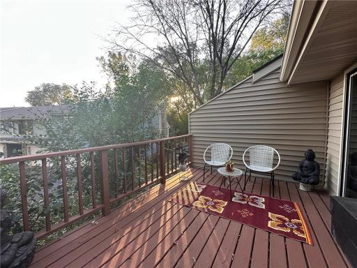 Your outdoor retreat on this deck, filled with beaming sunlight.