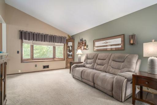 Living Room with Bay Window to Back yard