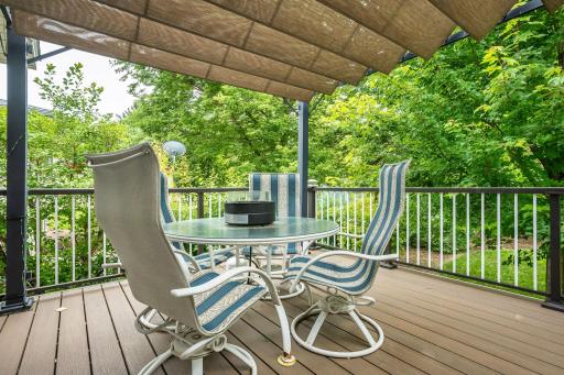 Large private deck directly out from dining area
