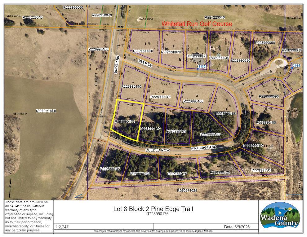 Property photo for TBD Lot 8 Block 2 Pine Edge Trail, Wadena, MN 56482