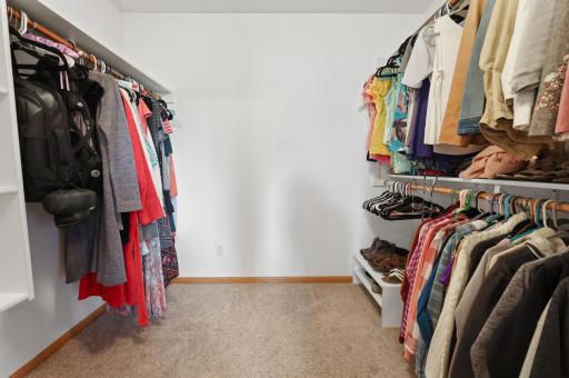 Massive amount of space in this walk-in closet.