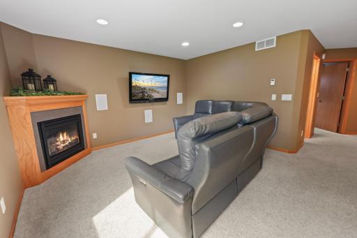 Another cozy gas fireplace, Mounted TV Stays!