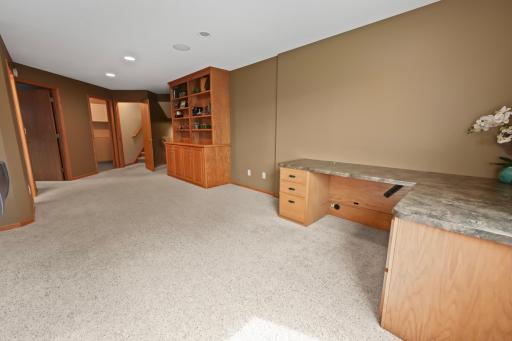 Built-in Office space or homework center.