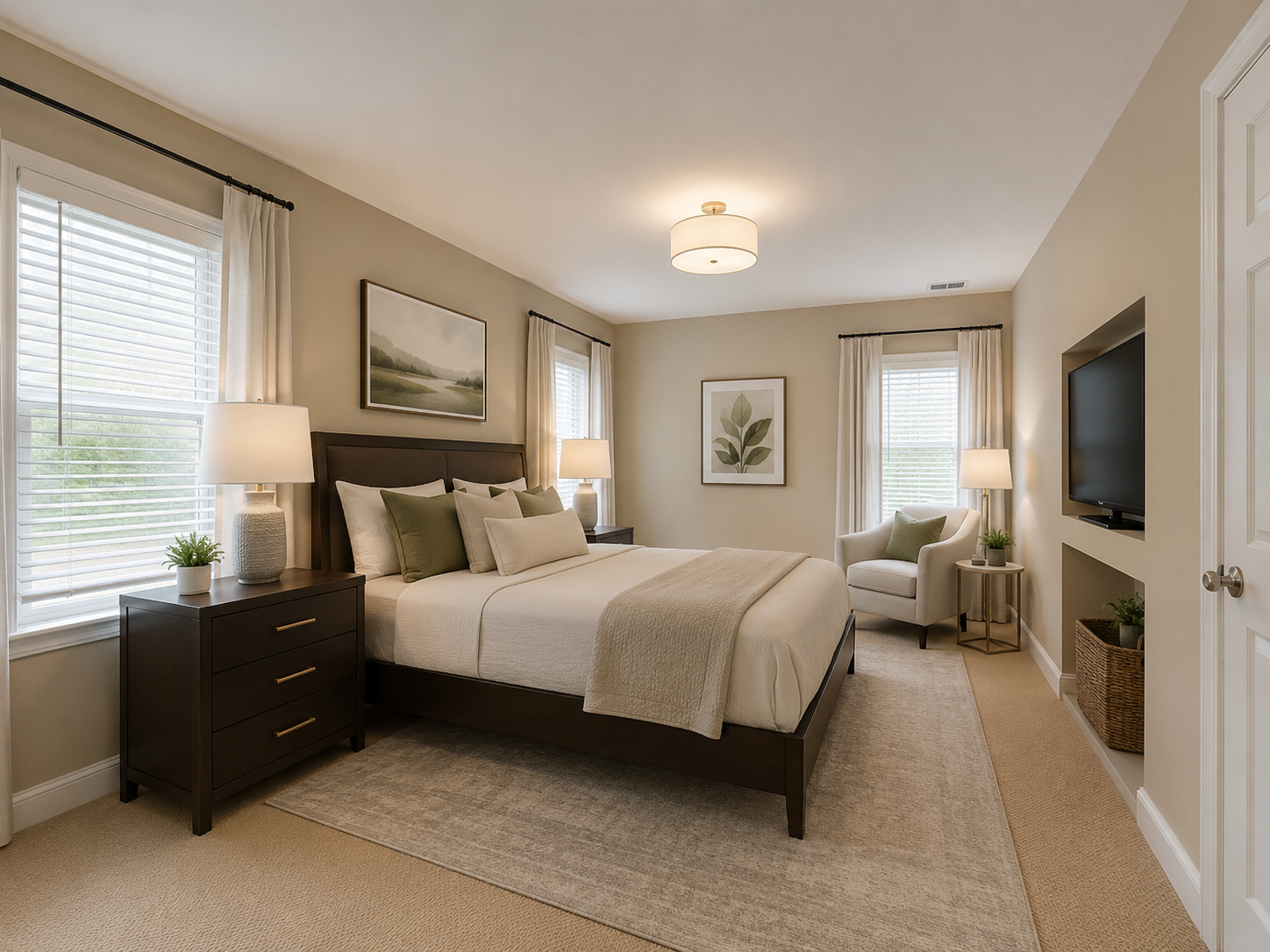 Modern minimalist bedroom with cozy accents.png