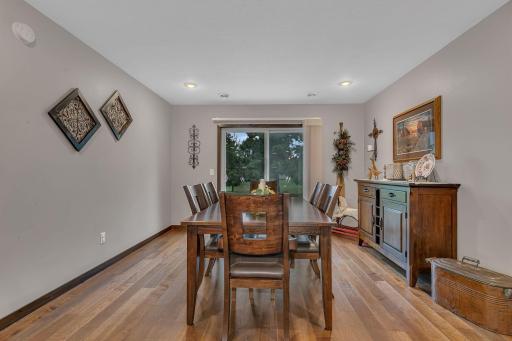 Spacious dining area is a hit when entertaining.