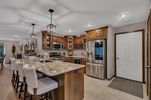 Foyer entry brings you into a well appointed kitchen.