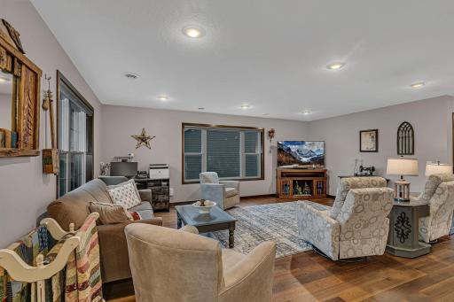 Large windowscape enhances the living room