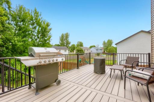 Maintenance free deck and stairs. No work here. Just grill and relax.