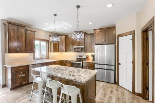 Love, love, love this kitchen with newer Stainless Steel appliances and walkin pantry.