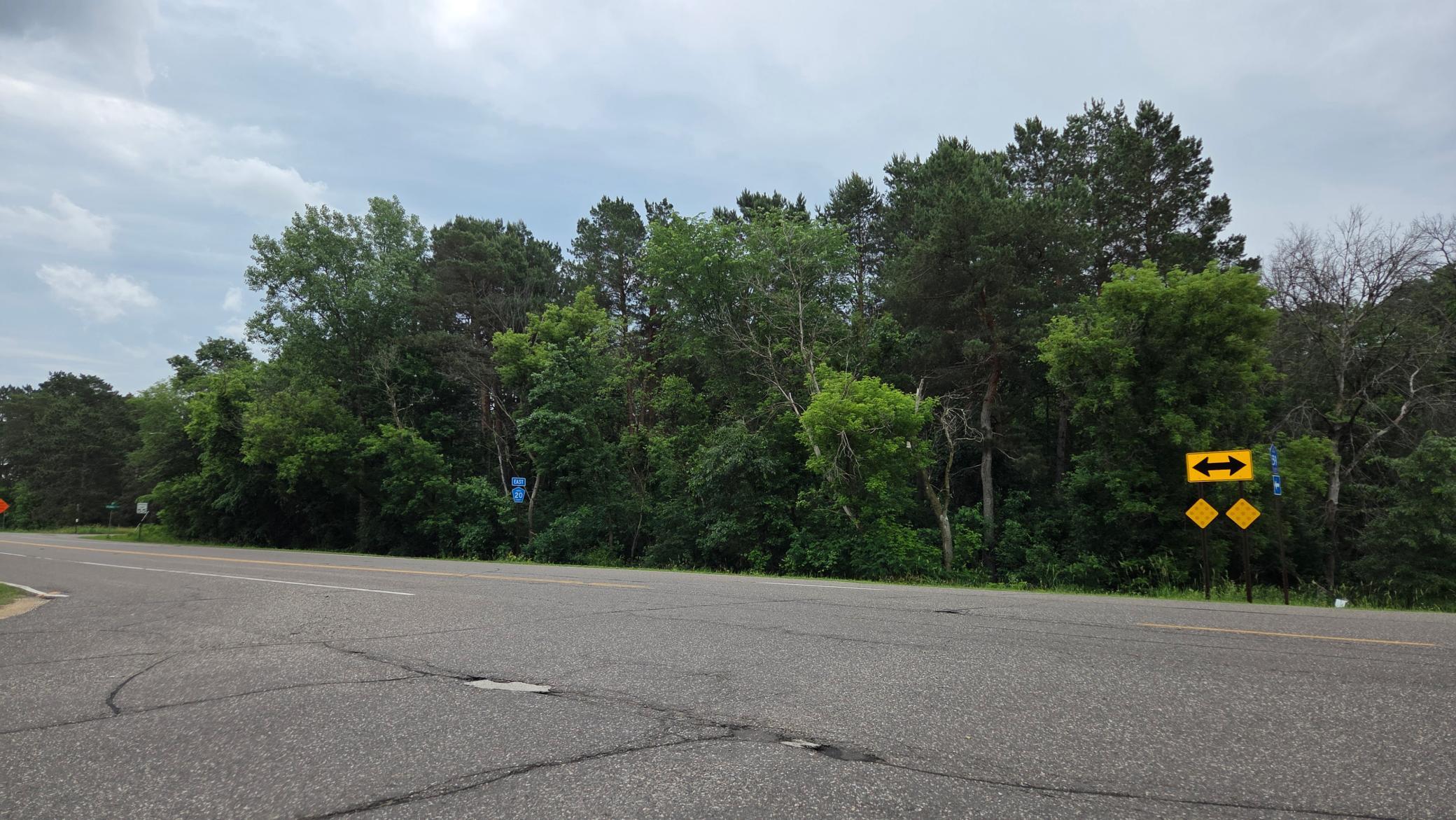 View of northwest corner of the lot from the corner of 161st Ave and Barrett Rd