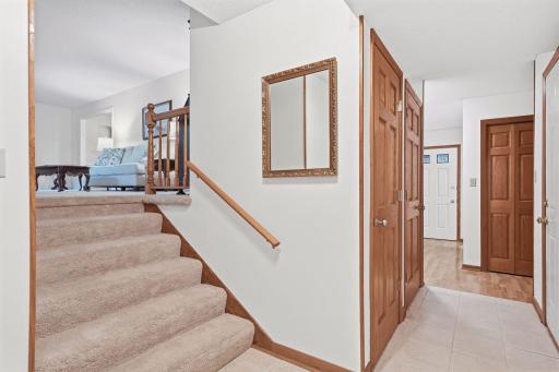 Bright and airy four-level split floorplan
