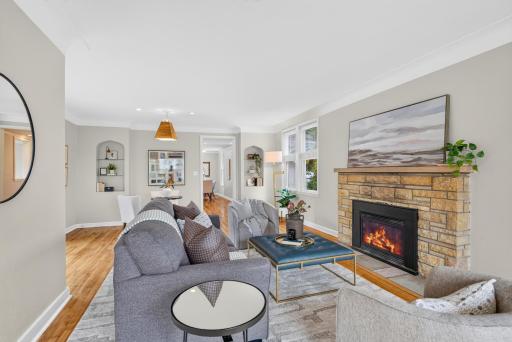The house was sensitively updated leaving niches in place to keep its vintage historic feel