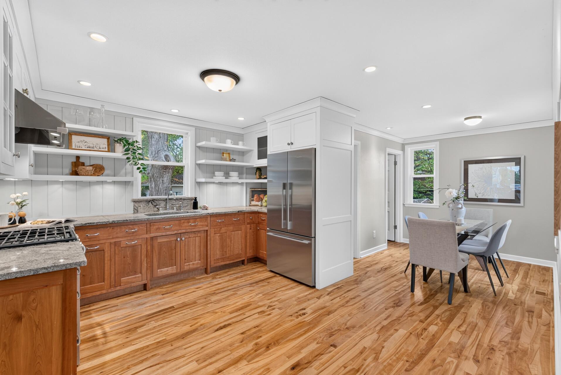 The entire back half of the house was completely renovated