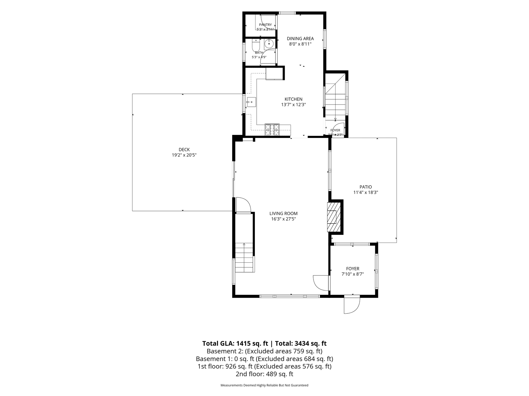 Main level floor plan