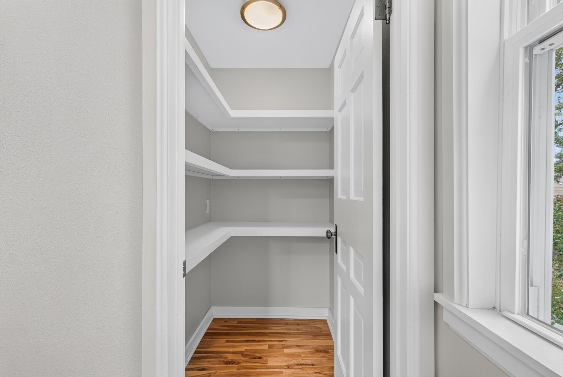 Love the walk-in pantry, hard to find in homes of this vintage