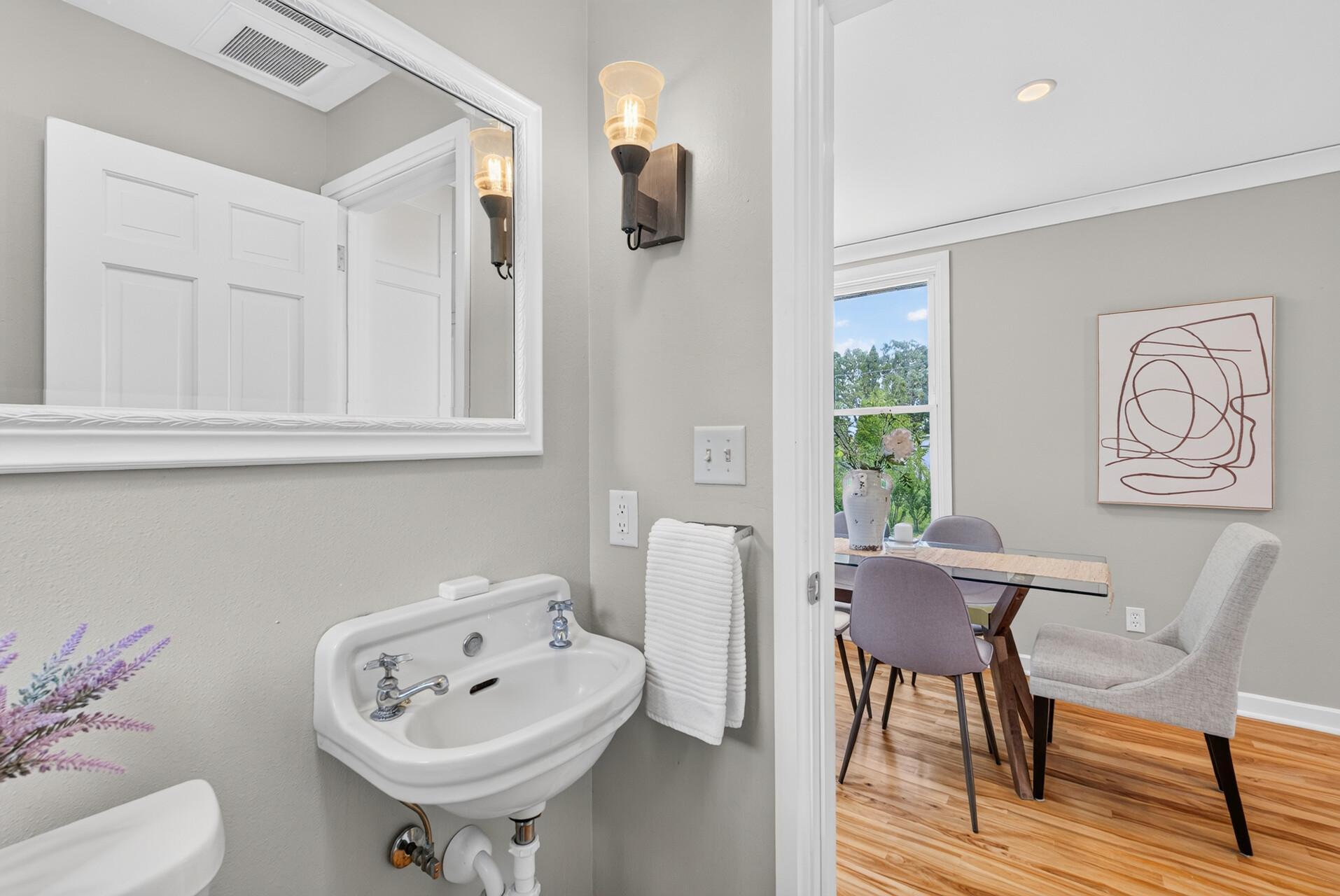 Convenient main floor half bath