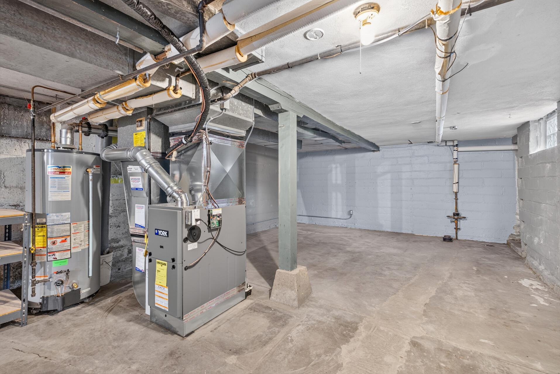 The furnace and air conditioning are brand new