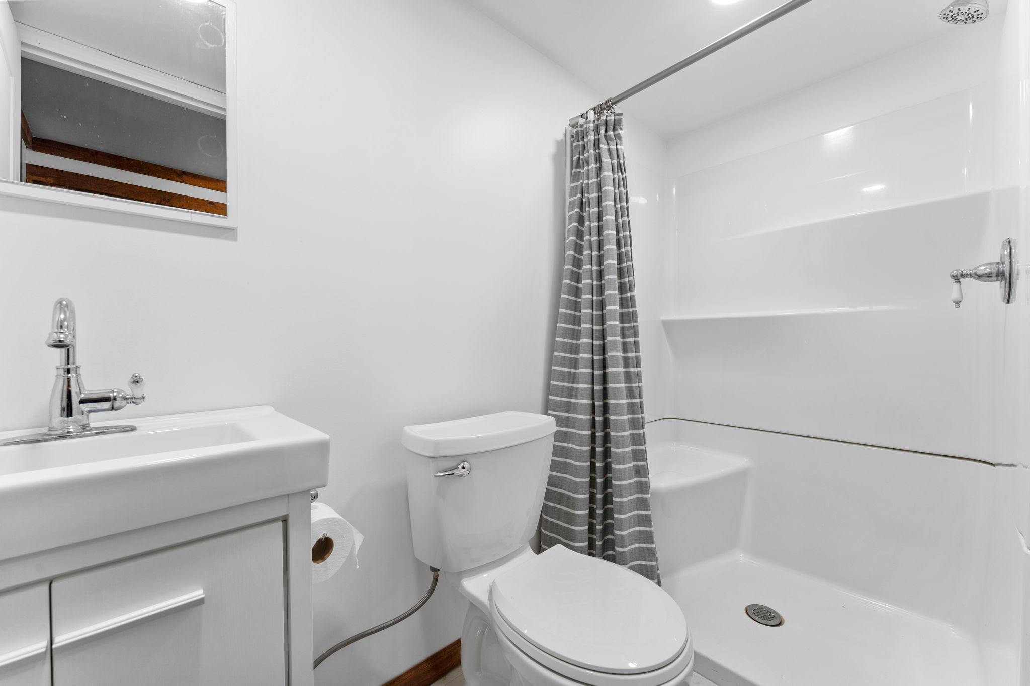Lower level 3/4 bathroom