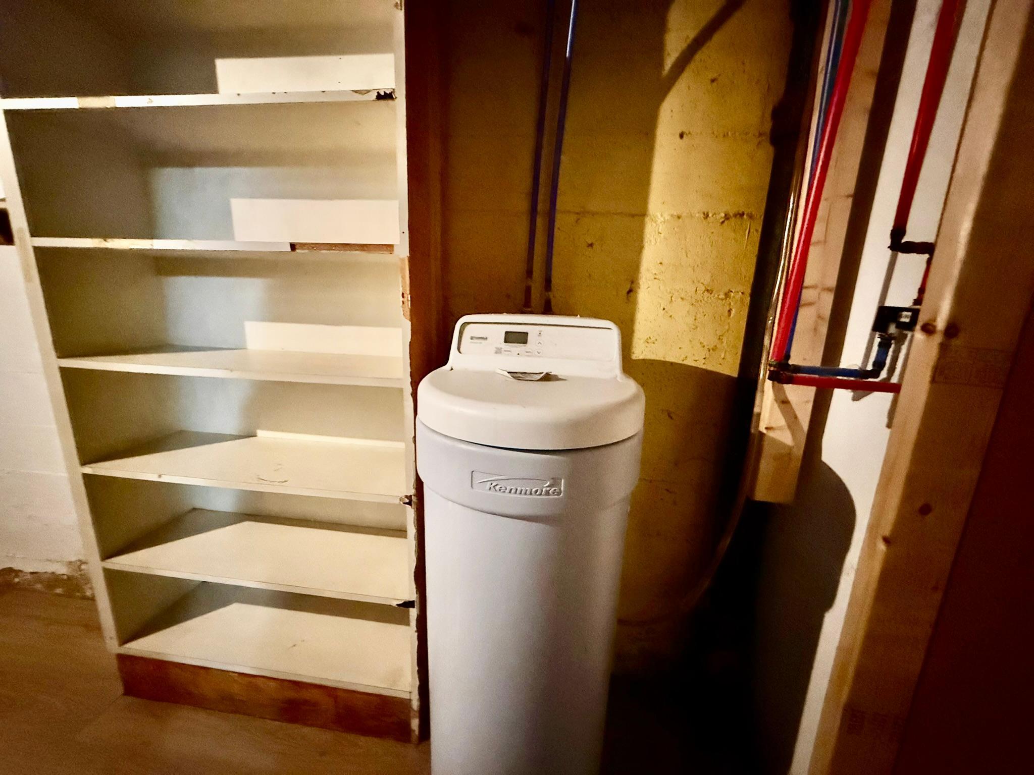 Storage and water softener