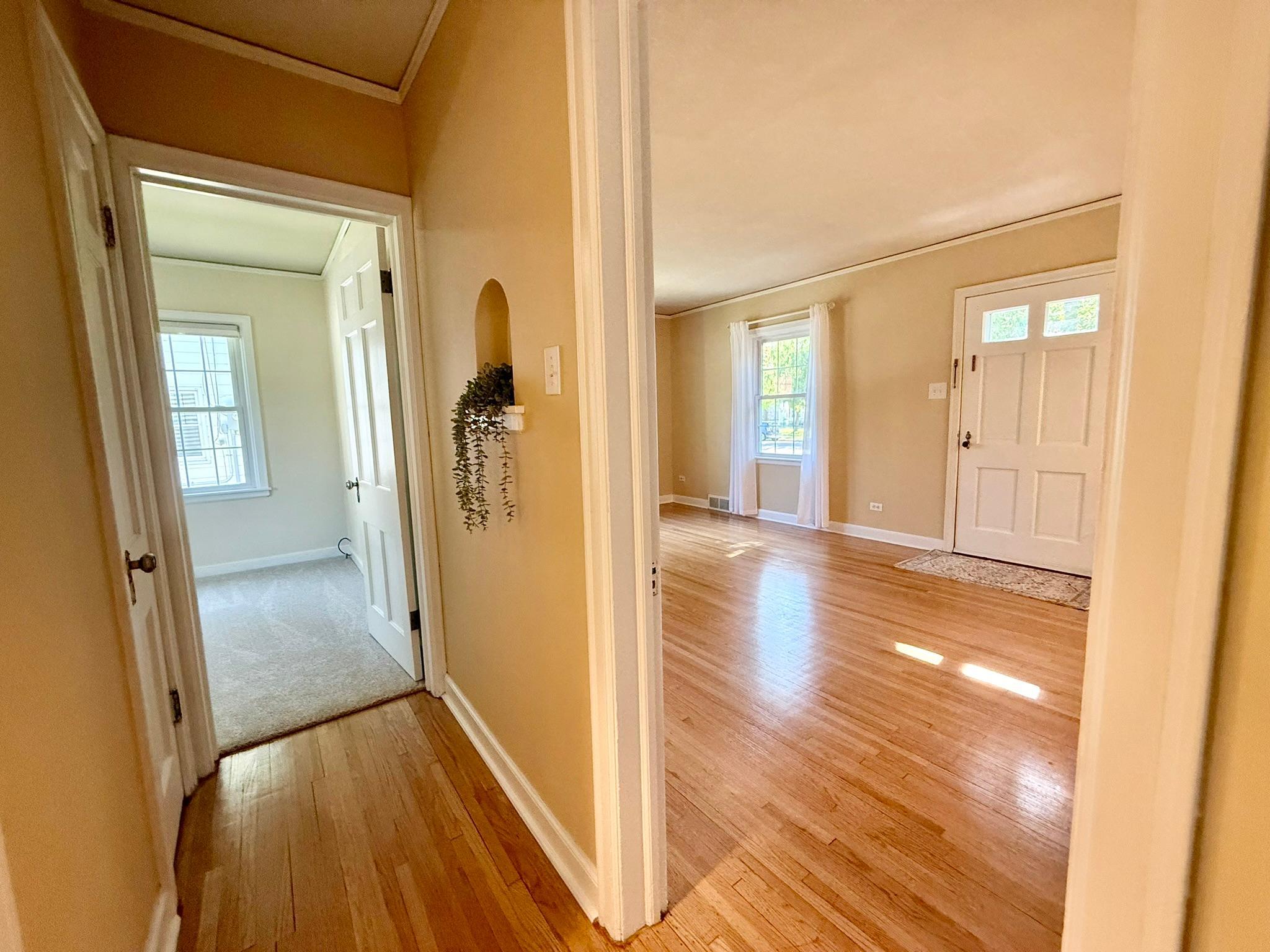 Hall to living room and bedroom