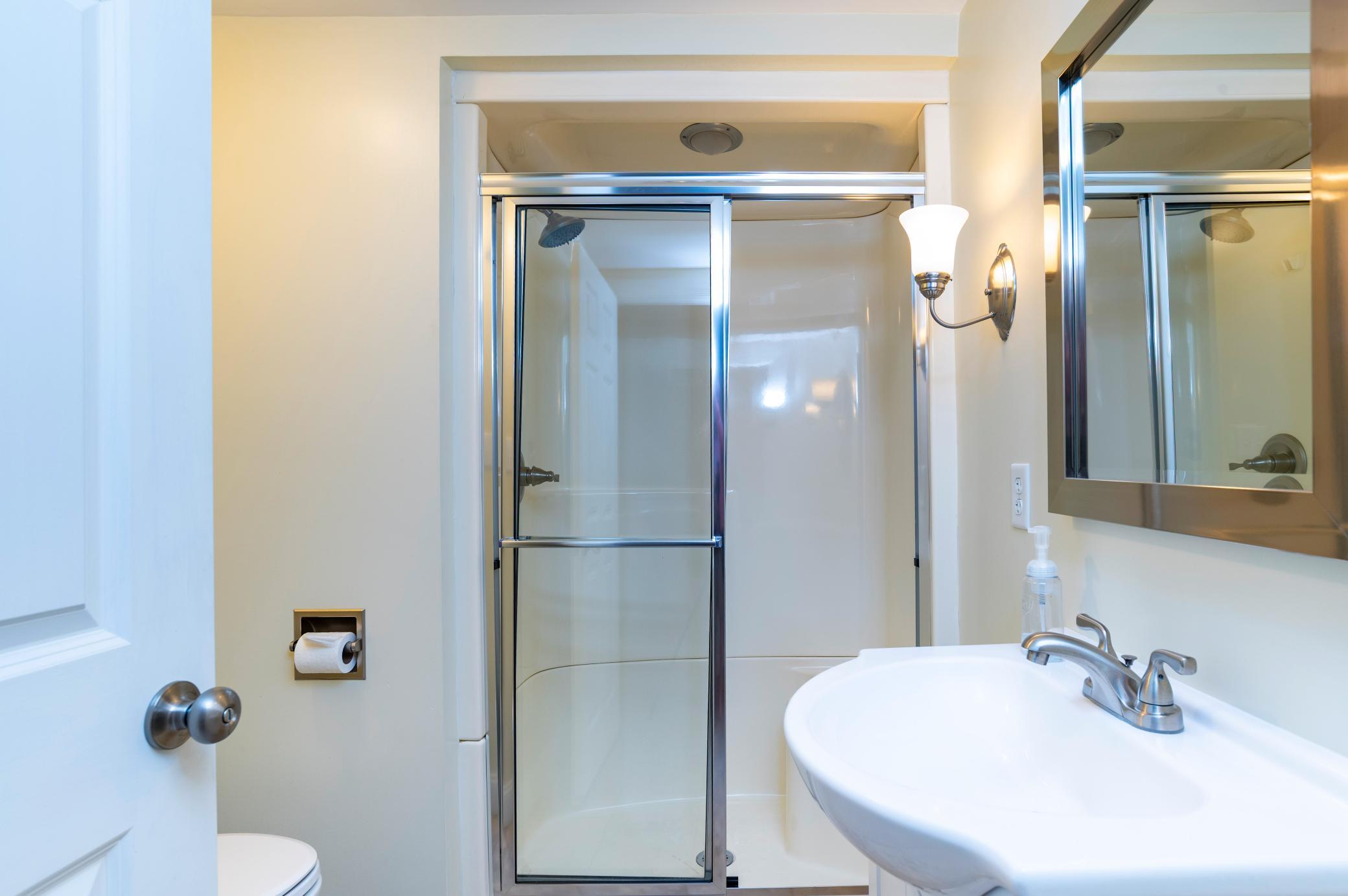 Another three quarter bathroom in the basement.