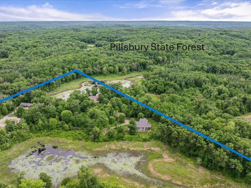 Abuts Pillsbury State Forest