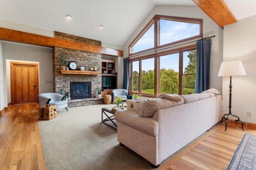 Beautiful Anderson windows overlooking the peaceful yard