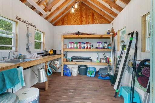 Interior of the shed