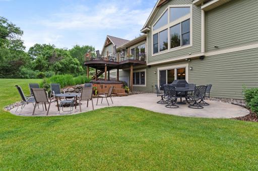 Another view of the large patio & deck