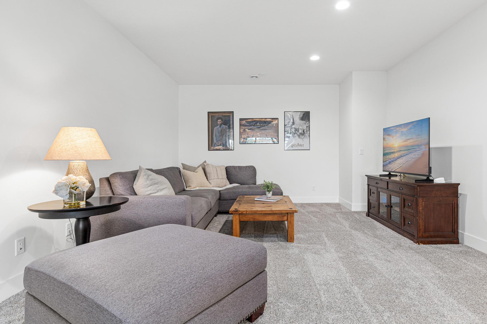 Flexible living spaces allow the home to evolve with your needs. Watch the big game or your favorite movie together.
