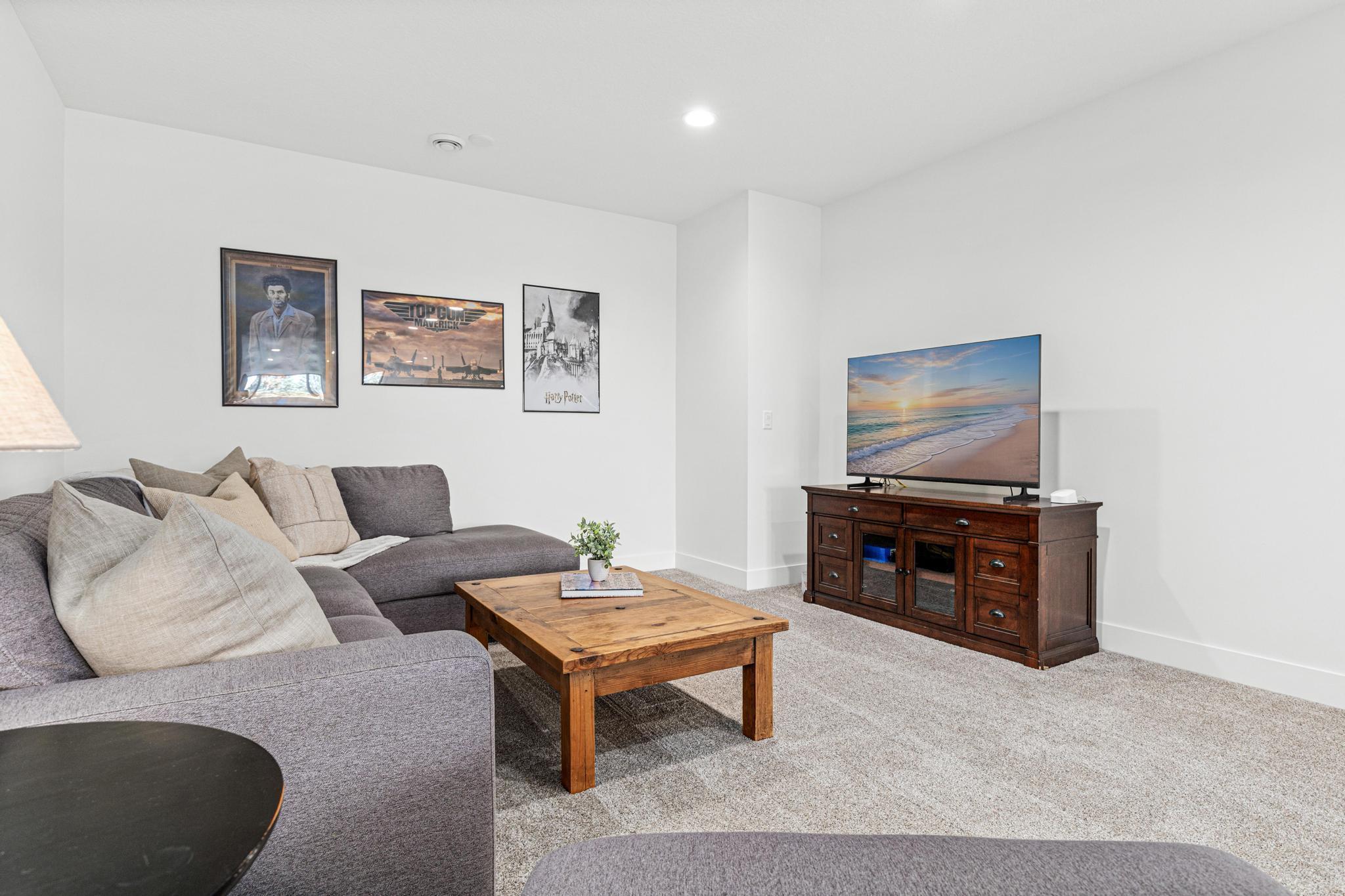A versatile space ideal for movies, music, exercise, crafts, or whatever fits your lifestyle.