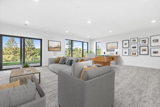 Oversized family room provides the perfect setting for game days, movie nights, and celebrations. Walk out to the patio and enjoy beautiful views!