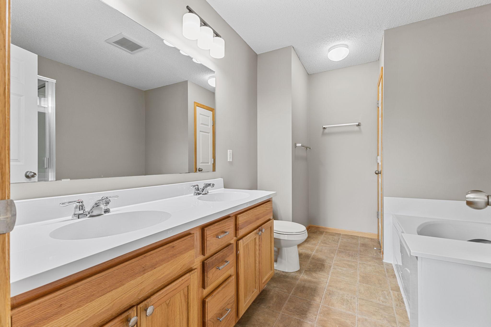 Primary bath with double sinks