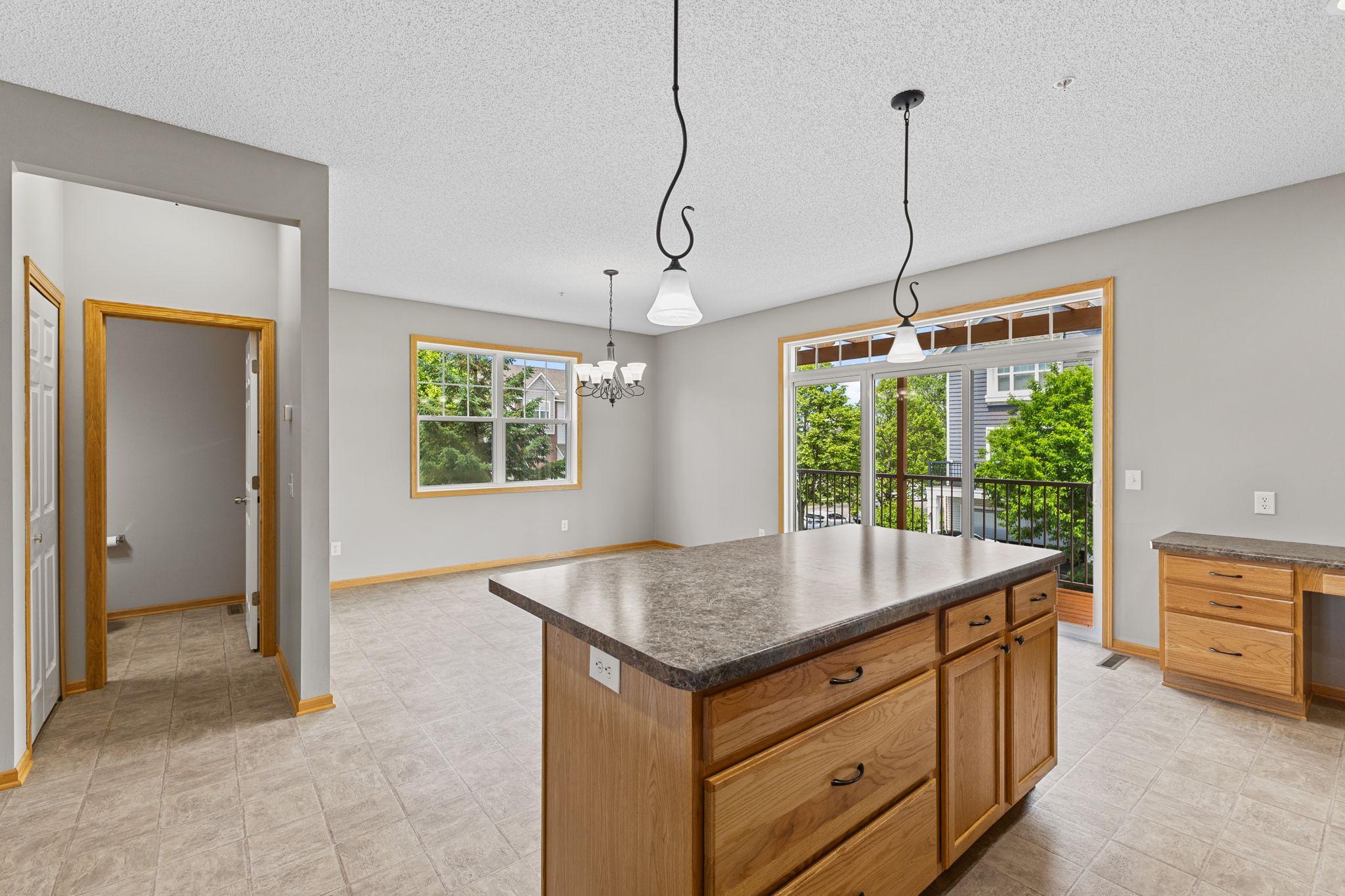 Off the kitchen is the eat in dining area, with room for the largest table you can find!