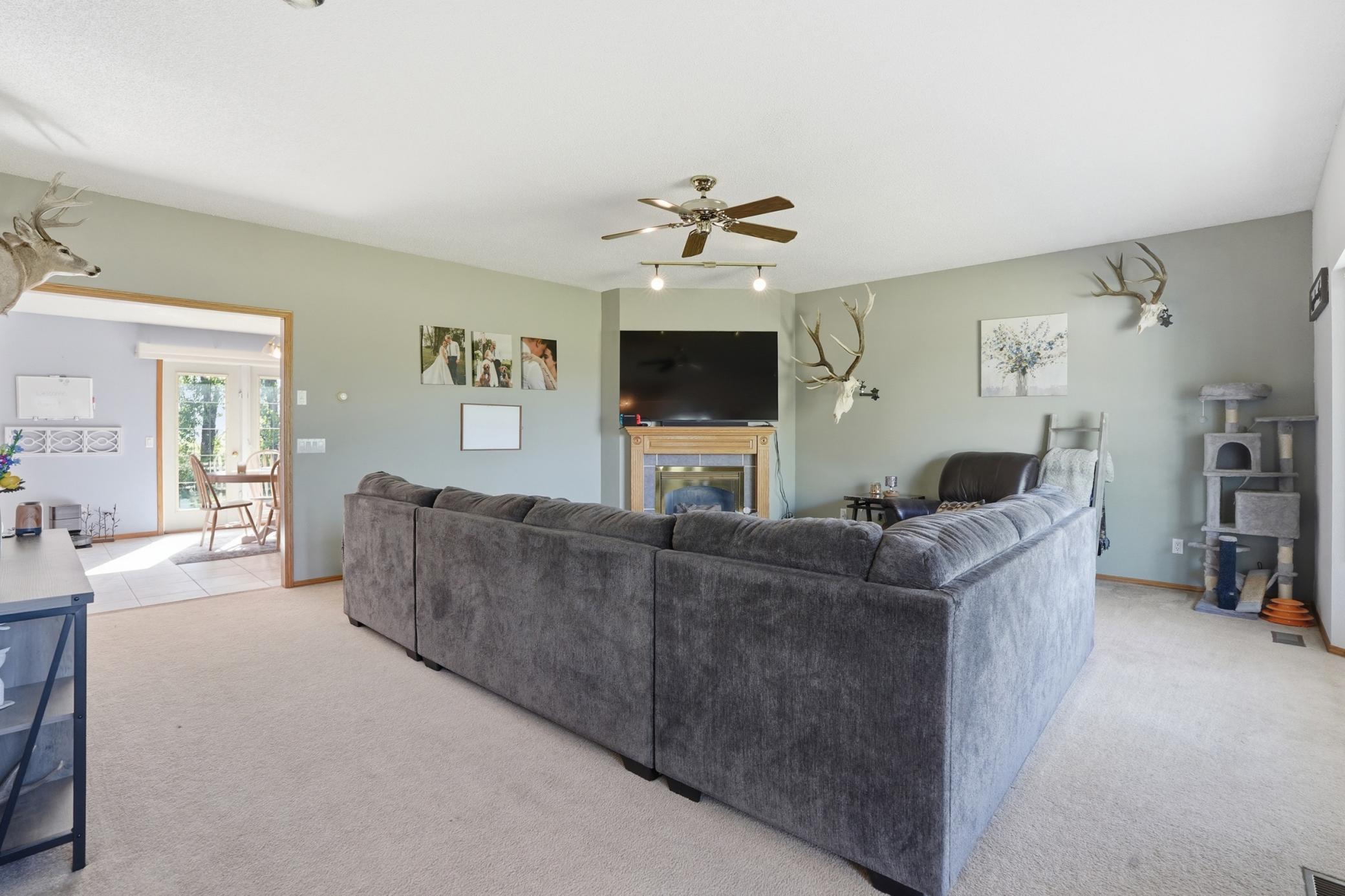 Living room with gas fireplace