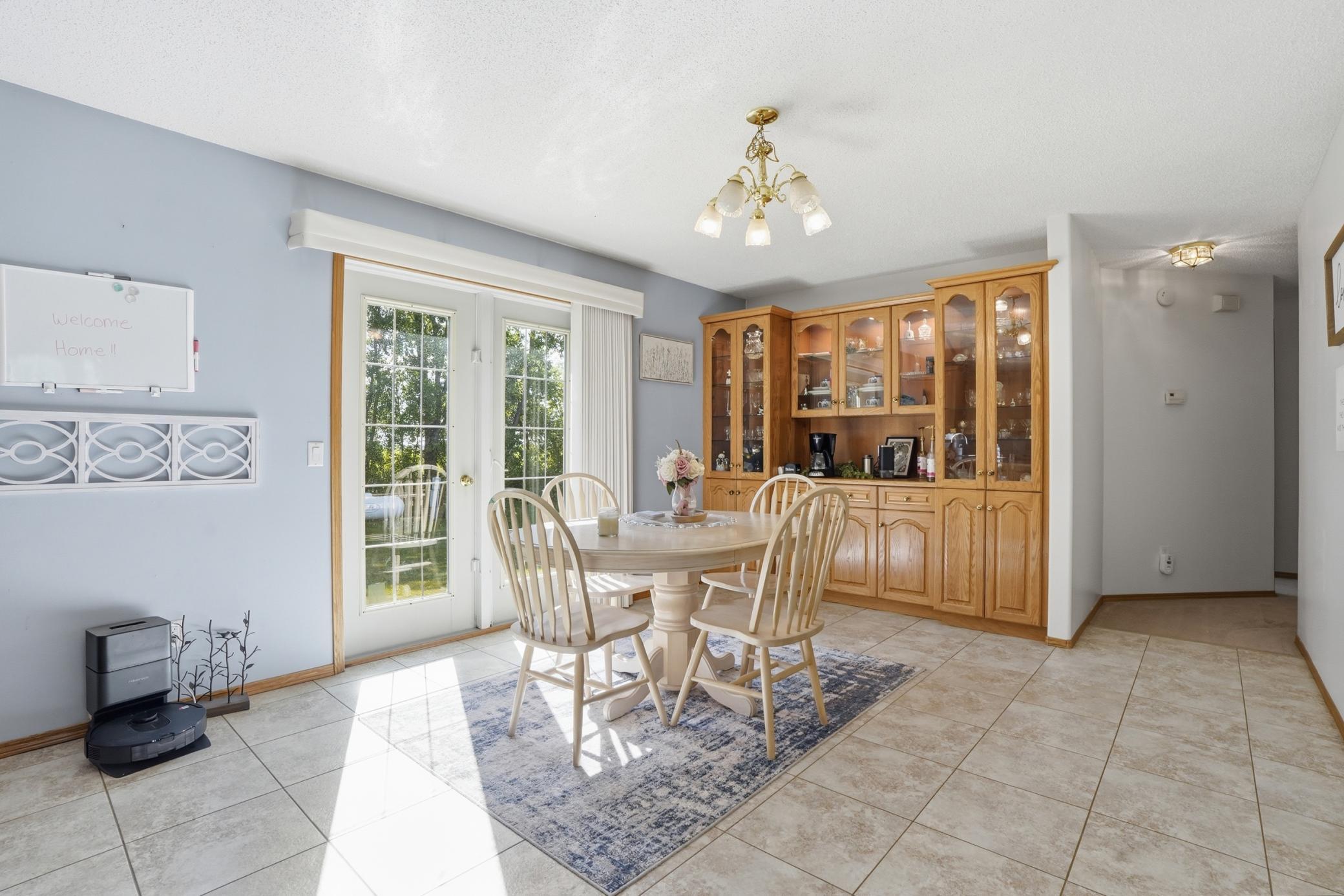 Dining room with built in hutch