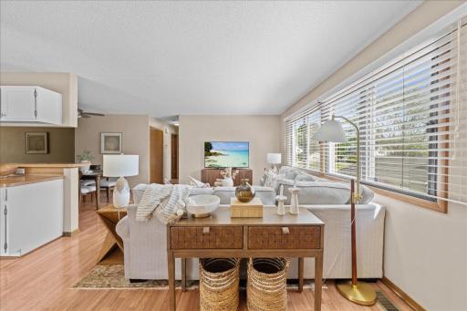 Natural lighting adds to the brightness of this home.
