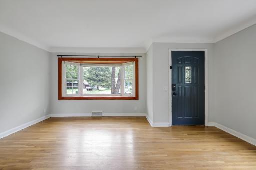 You could easily have your living room set on the left and additional ding area on the right.