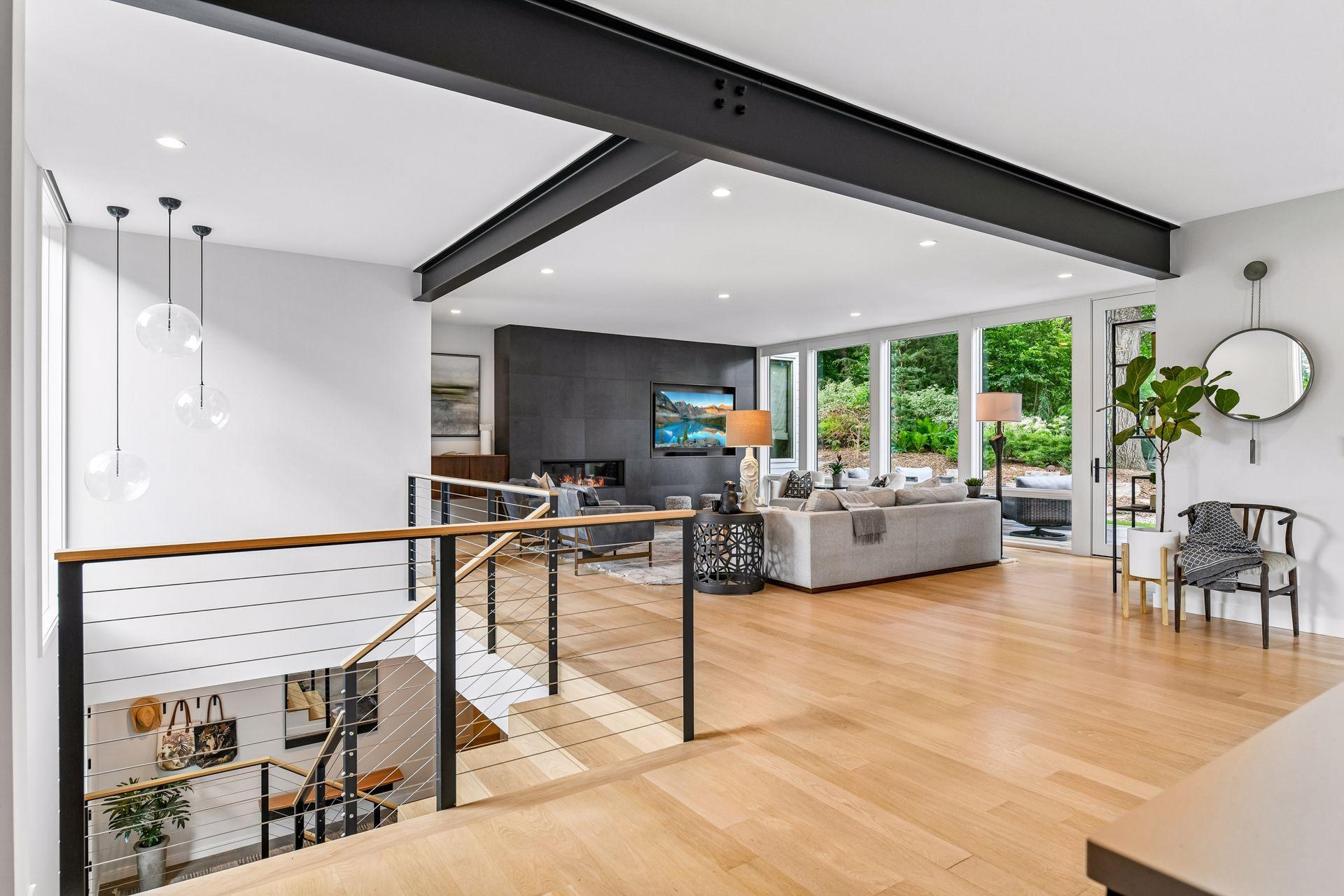 Impressive beams adds character and interest