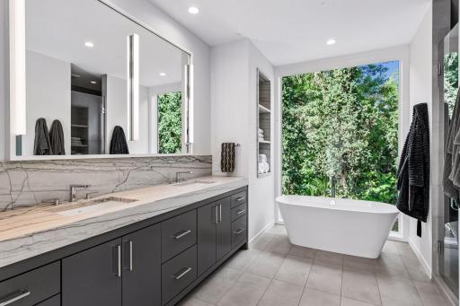 Luxurious Primary bedroom with soaking tub