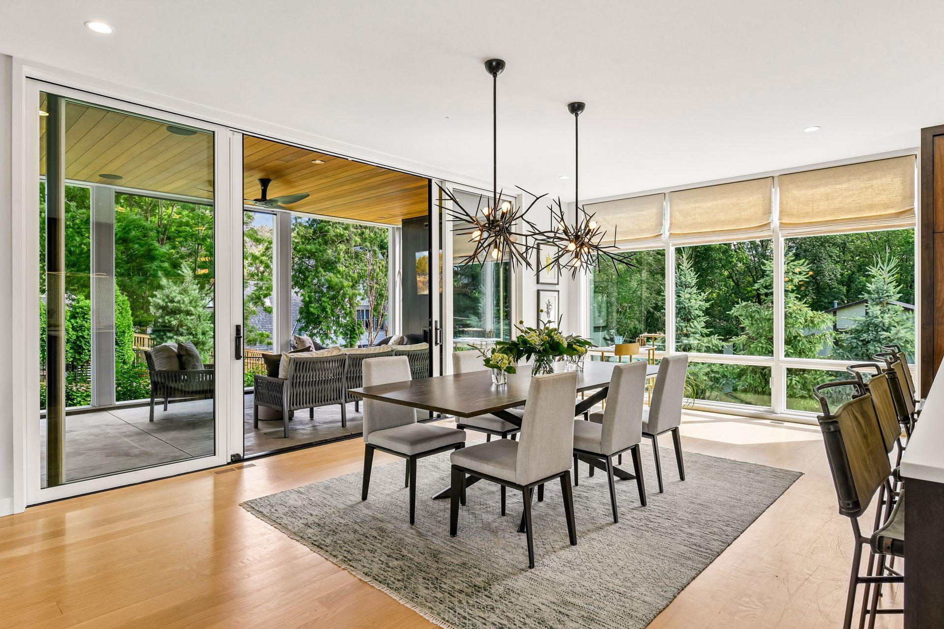 Floor to ceiling windows for bright spaces