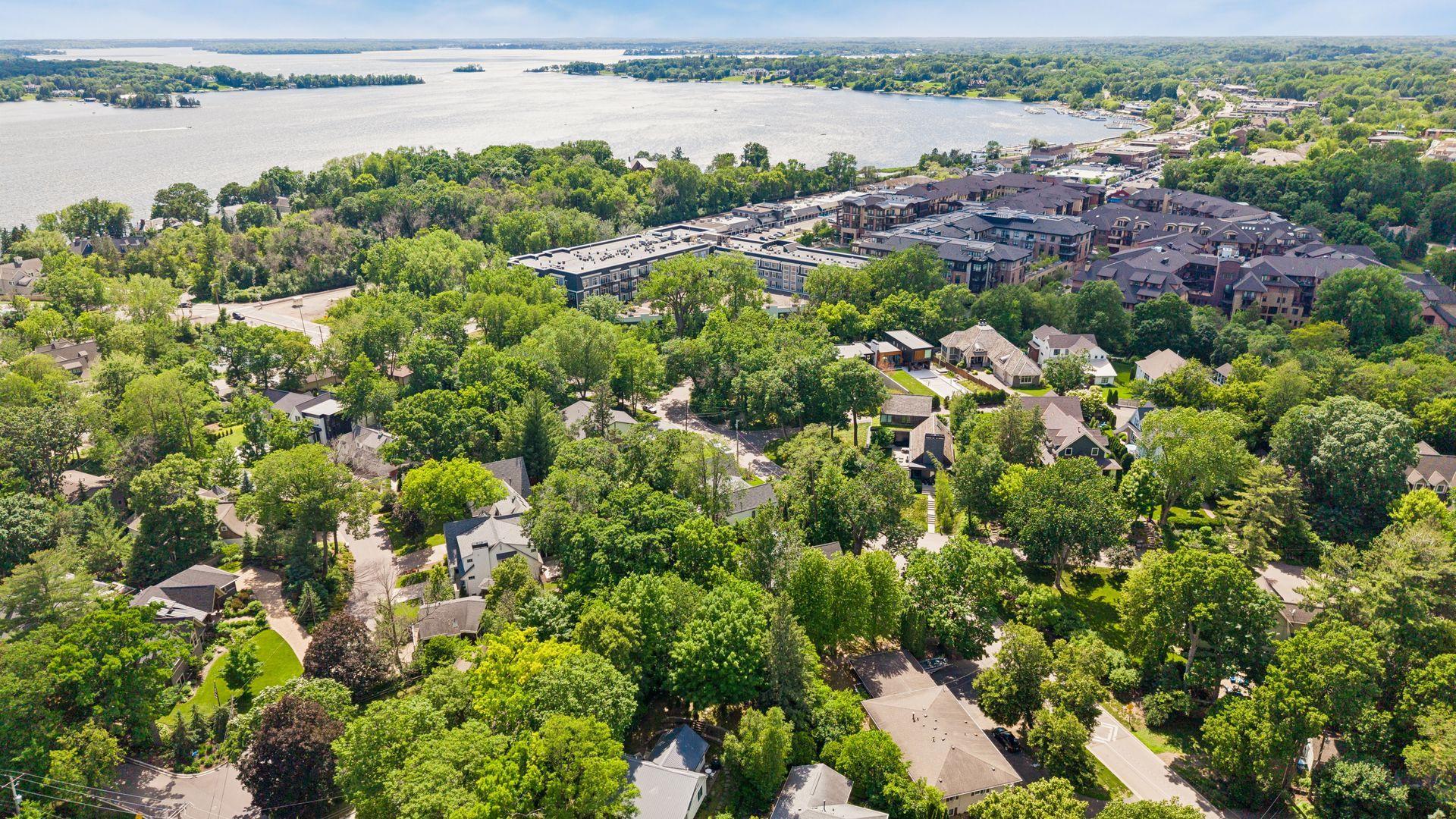 Walk to shops and restaurants in downtown Wayzata