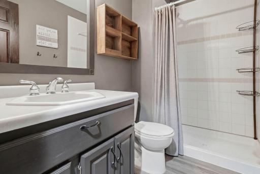 Lower level 3/4 bathroom.