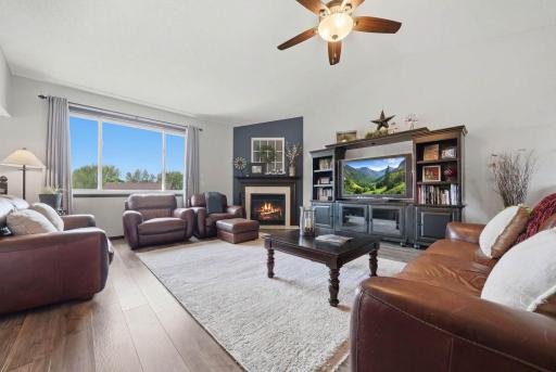 Spacious main level living room pours in the natural light from the NEW Andersen Window overlooking the backyard.