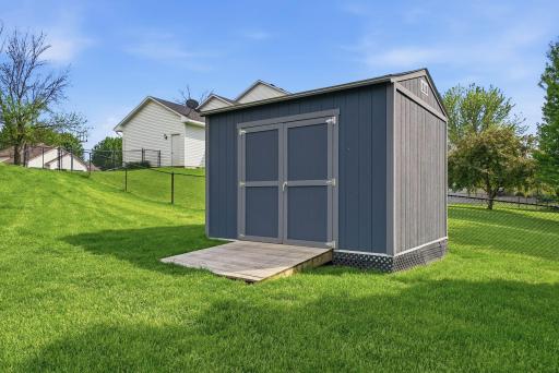 You can never have enough storage space! 10x12 storage shed w/ ramp included.