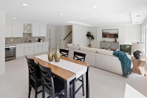 This lower level is built to entertain. Plenty of space for that pool table you've been wanting to buy!